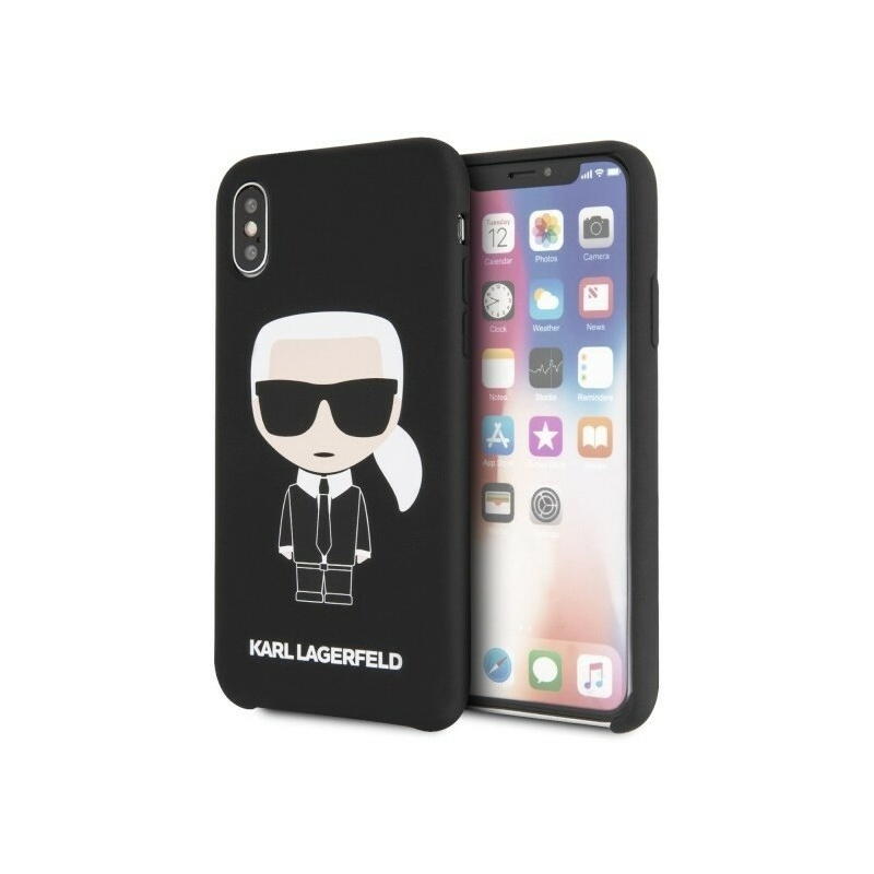 Hurtownia Karl Lagerfeld - 3700740441879 - KLD222BLK - Karl Lagerfeld KLHCPXSLFKBK iPhone X/Xs hardcase czarny/black Silicone Iconic - B2B homescreen