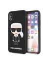 Karl Lagerfeld KLHCPXSLFKBK iPhone X/Xs Hardcase schwarz/schwarz Silikon Iconic