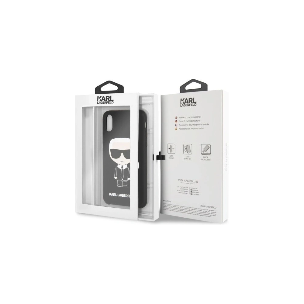 Hurtownia GSM - Karl Lagerfeld KLHCPXSLFKBK iPhone X/Xs hardcase czarny/black Silicone Iconic - KLD222BLK - {ean13} - Hurt