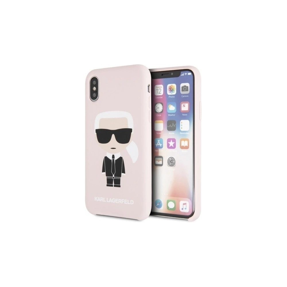 Wholesale Karl Lagerfeld KLHCPXSLFKPI iPhone X/Xs hardcase light pink Silicone Iconic - KLD223PNK - {ean13} - Hurt