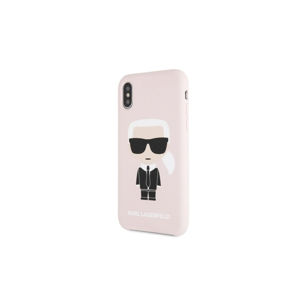 Wholesale Karl Lagerfeld KLHCPXSLFKPI iPhone X/Xs hardcase light pink Silicone Iconic - KLD223PNK - {ean13} - Hurt
