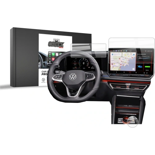 Folia ceramiczna GrizzGlass CarDisplay Protection do Volkswagen VW Tayron 12,9" 2024-2025 [3w1]