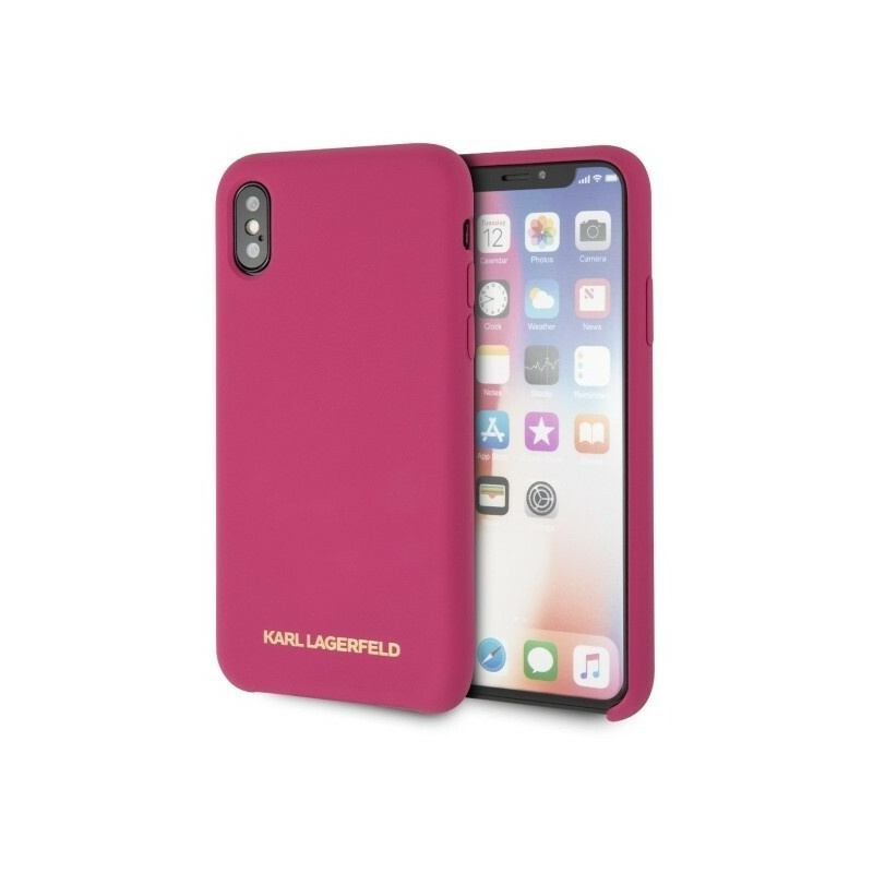Hurtownia Karl Lagerfeld - 3700740435595 - KLD225FKS - Karl Lagerfeld KLHCPXSLROG iPhone X/Xs hardcase różowy/fushia Silicone - B2B homescreen