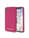 Karl Lagerfeld KLHCPXSLROG iPhone X/Xs Hardcase pink/fuchsia Silikon