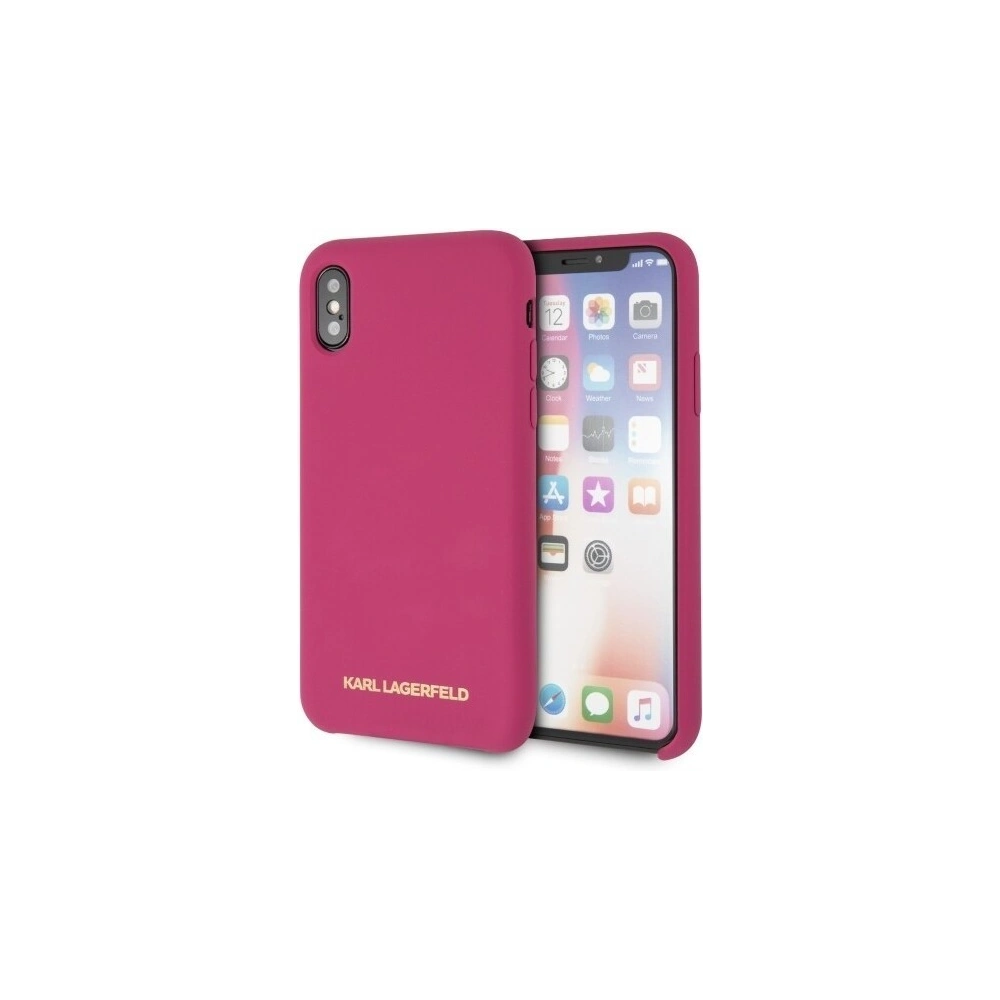 Hurtownia GSM - Karl Lagerfeld KLHCPXSLROG iPhone X/Xs hardcase różowy/fushia Silicone - KLD225FKS - {ean13} - Hurt