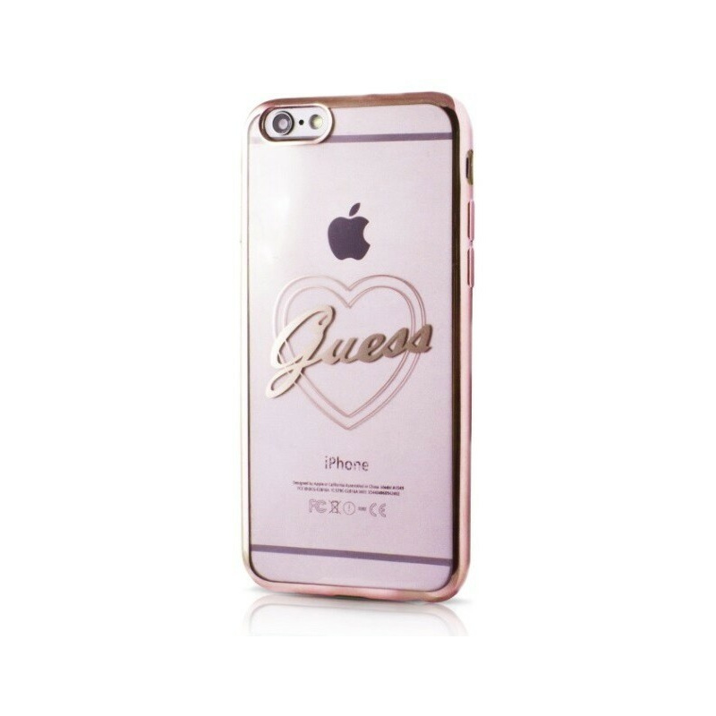 Guess GUHCP6TRHRG iPhone 6/6S heart rose gold hardcase signature