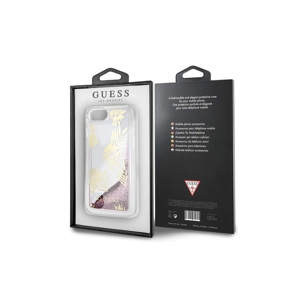 Hurtownia GSM - Etui Guess GUHCP7GLUPPI Apple iPhone SE 2022/SE 2020/8/7 różowy/pink hard case Palm Springs Glitter Liquid - GUE305PNK - {ean13} - Hurt