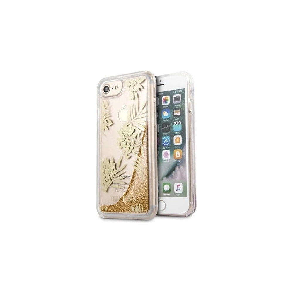 Hurtownia GSM - Etui Guess GUHCP7GLUPRG Apple iPhone SE 2022/SE 2020/8/7 różowo-złoty/rose gold hard case Palm Springs Glitter Liquid - GUE306RS - {ean13} - Hurt
