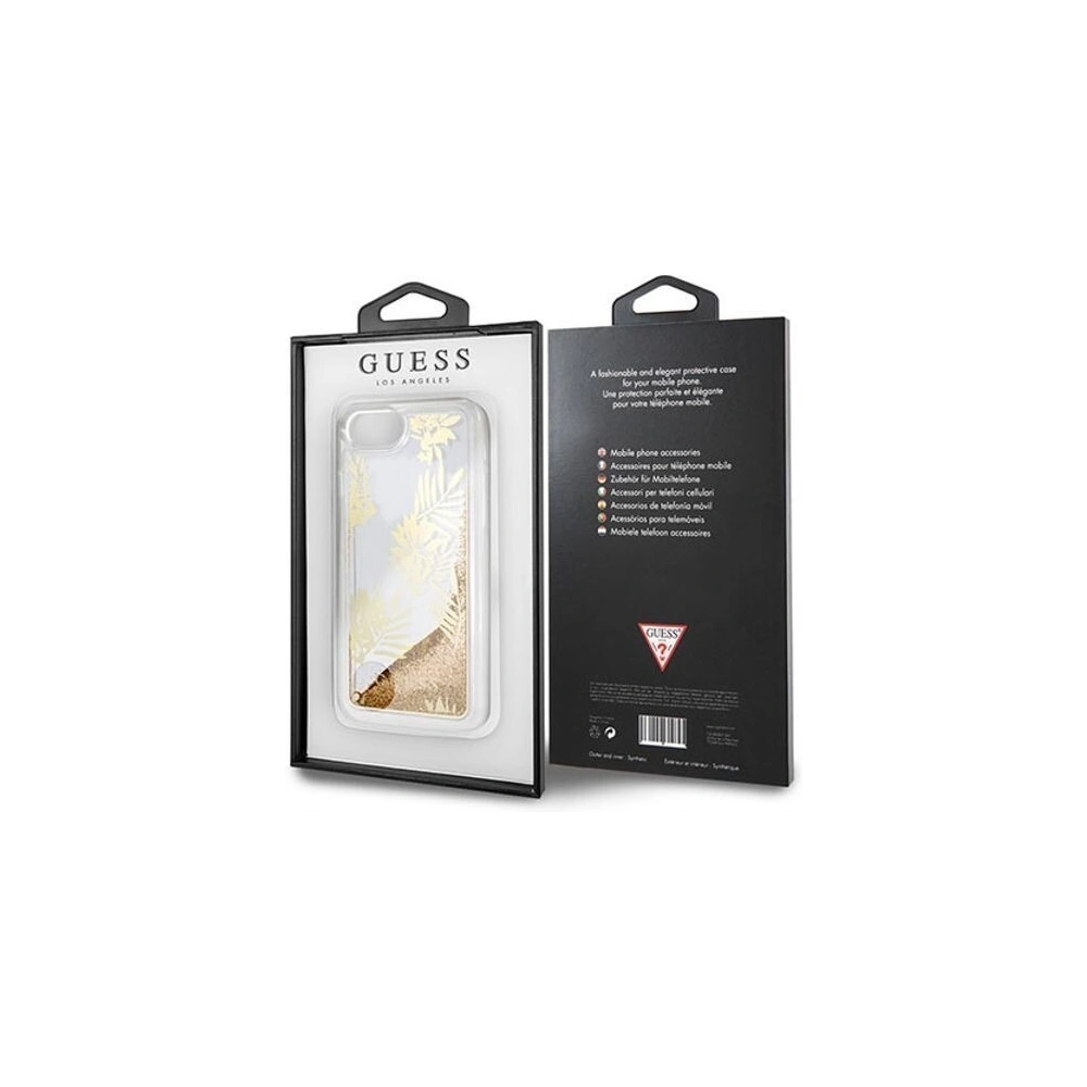 Hurtownia GSM - Etui Guess GUHCP7GLUPRG Apple iPhone SE 2022/SE 2020/8/7 różowo-złoty/rose gold hard case Palm Springs Glitter Liquid - GUE306RS - {ean13} - Hurt