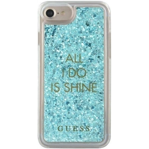 Hurtownia GSM - Etui Guess GUHCP7GLUQBL Apple iPhone SE 2022/SE 2020/8/7 niebieski/blue hard case Liquid Glitter Party - GUE307BLU - {ean13} - Hurt