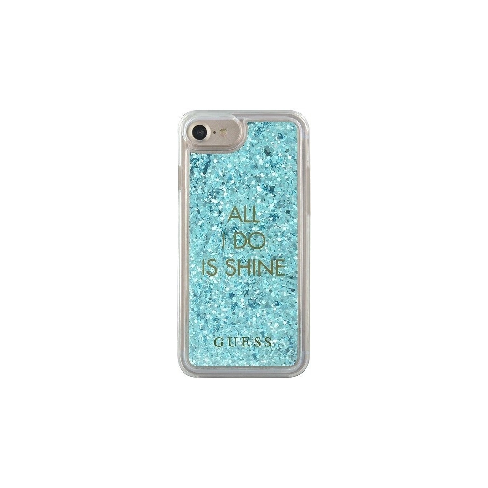 Hurtownia GSM - Etui Guess GUHCP7GLUQBL Apple iPhone SE 2022/SE 2020/8/7 niebieski/blue hard case Liquid Glitter Party - GUE307BLU - {ean13} - Hurt