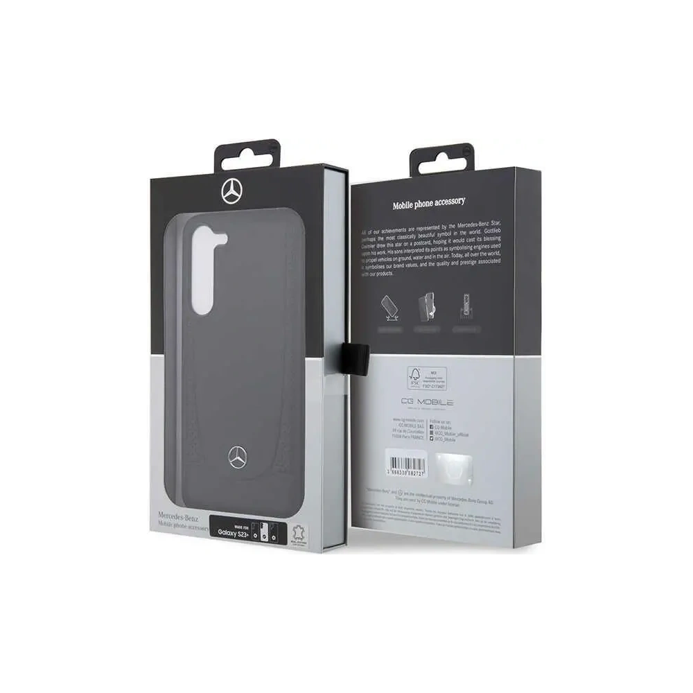 Hurtownia GSM - Etui Mercedes MEHCS23MARMBK Samsung Galaxy S23+ Plus hardcase Leather Urban czarny/black - MRS195 - {ean13} - Hurt