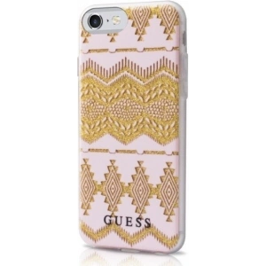 Etui Guess GUHCP7TGPI Apple iPhone SE 2022/SE 2020/8/7 rózowy/pink hardcase Aztec Tribal 3D