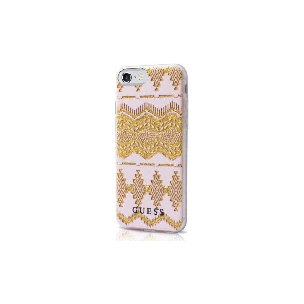 Wholesale Guess GUHCP7TGPI Apple iPhone SE 2022/SE 2020/8/7 pink hardcase Aztec Tribal 3D - GUE309PNK - {ean13} - Hurt
