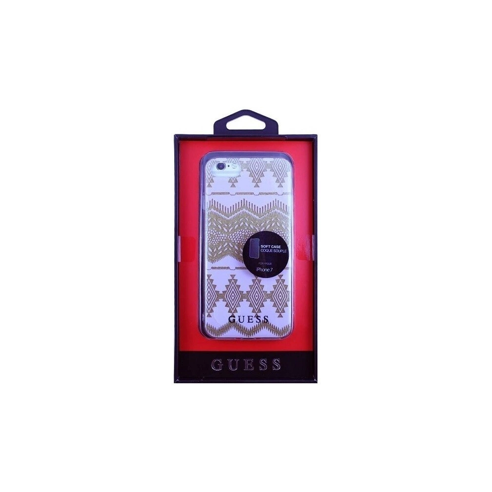 Wholesale Guess GUHCP7TGPI Apple iPhone SE 2022/SE 2020/8/7 pink hardcase Aztec Tribal 3D - GUE309PNK - {ean13} - Hurt