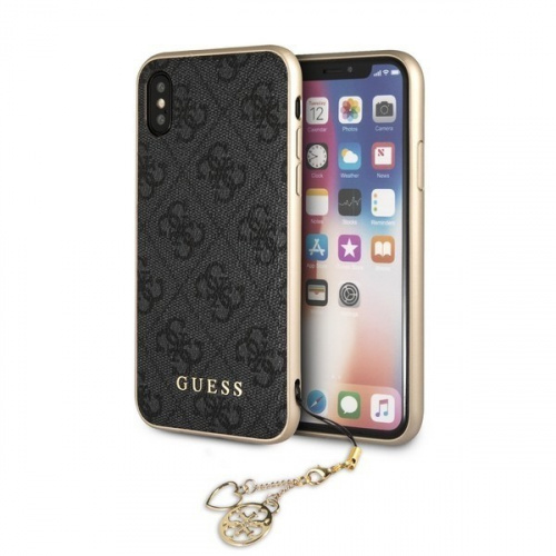 Guess Distributor - 3700740434246 - GUE312GRY - Guess GUHCPXGF4GGR iPhone X/Xs grey hard case 4G Charms Collection - B2B homescreen