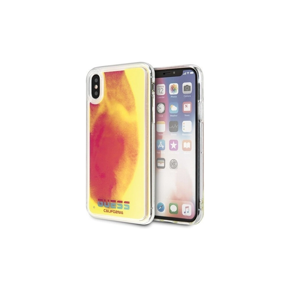 Hurtownia GSM - Etui Guess GUHCPXGLCPI Apple iPhone X/XS różowy/pink hard case California Glow in the dark - GUE313PNK - {ean13} - Hurt