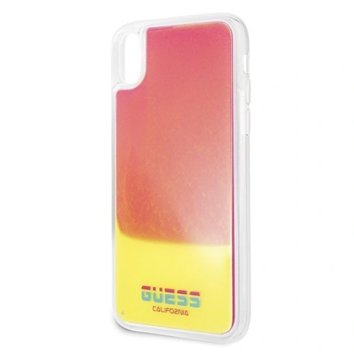 Etui Guess GUHCPXGLCPI Apple iPhone X/XS różowy/pink hard case California Glow in the dark