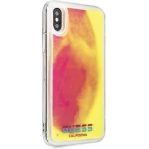 Wholesale Guess GUHCPXGLCPI iPhone X/Xs pink hard case California Glow in the dark - GUE313PNK - {ean13} - Hurt