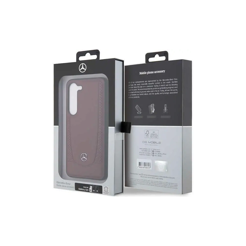 Wholesale Mercedes MEHCS23SARMRE Samsung Galaxy S23 hardcase Leather Urban Bengale red - MRS198 - {ean13} - Hurt