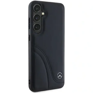 Wholesale Mercedes MEHCS24M23RBCSK Samsung Galaxy S24+ Plus hardcase Leather Curved Stitches black - MRS200 - {ean13} - Hurt