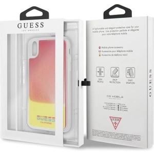 Wholesale Guess GUHCPXGLCPI iPhone X/Xs pink hard case California Glow in the dark - GUE313PNK - {ean13} - Hurt