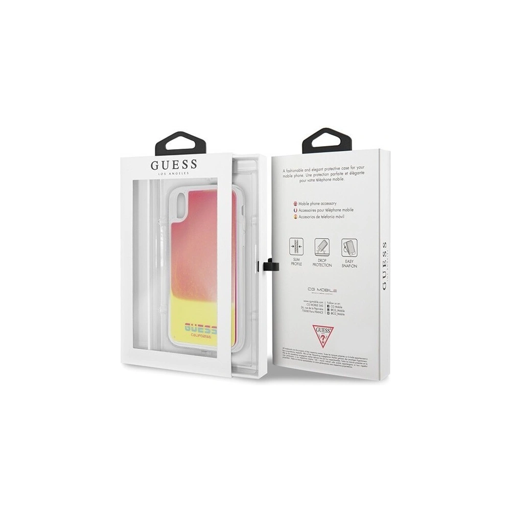 Hurtownia GSM - Etui Guess GUHCPXGLCPI Apple iPhone X/XS różowy/pink hard case California Glow in the dark - GUE313PNK - {ean13} - Hurt
