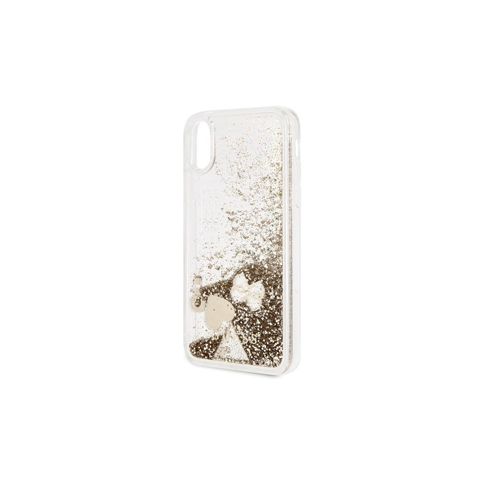Hurtownia GSM - Etui Guess GUHCPXGLHFLGO Apple iPhone X/XS gold/złoty hard case Glitter Hearts - GUE315GLD - {ean13} - Hurt