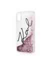 Hurtownia GSM - Karl Lagerfeld KLHCPXTRKSIGPI iPhone X /Xs roz Pink hard case Signature Liquid Glitter Stars - KLD226PNK - {ean13} - Hurt