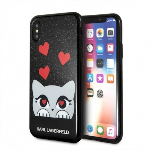 Hurtownia Karl Lagerfeld - 3700740410974 - KLD227BLK - Karl Lagerfeld KLHCPXVDCBK iPhone X hard case black Valentine - B2B homescreen