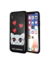 Karl Lagerfeld KLHCPXVDCBK husă pentru iPhone X neagră Valentine