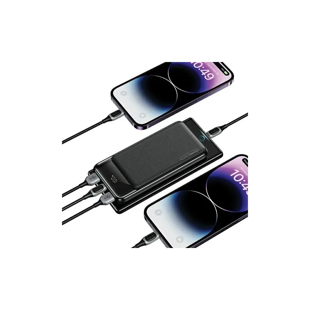 Hurtownia GSM - Baterie externă USAMS XY Series 10000mAh 10W MicroUSB, 2xUSB-A, USB-C neagră - USA1193 - {ean13} - Hurt