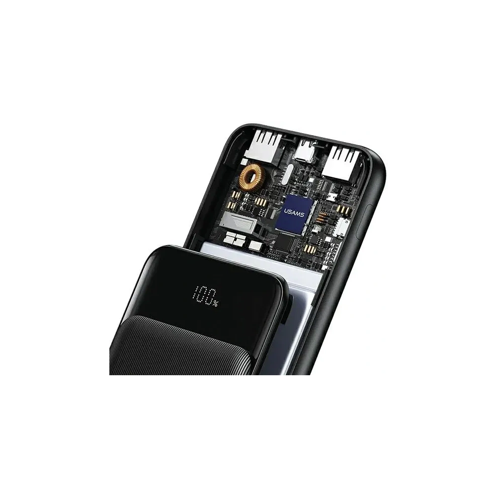 Hurtownia GSM - Baterie externă USAMS XY Series 10000mAh 10W MicroUSB, 2xUSB-A, USB-C neagră - USA1193 - {ean13} - Hurt