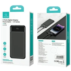 Hurtownia GSM - USAMS XY Series Powerbank 10000mAh 10W MicroUSB, 2xUSB-A, USB-C schwarz - USA1193 - {ean13} - Hurt