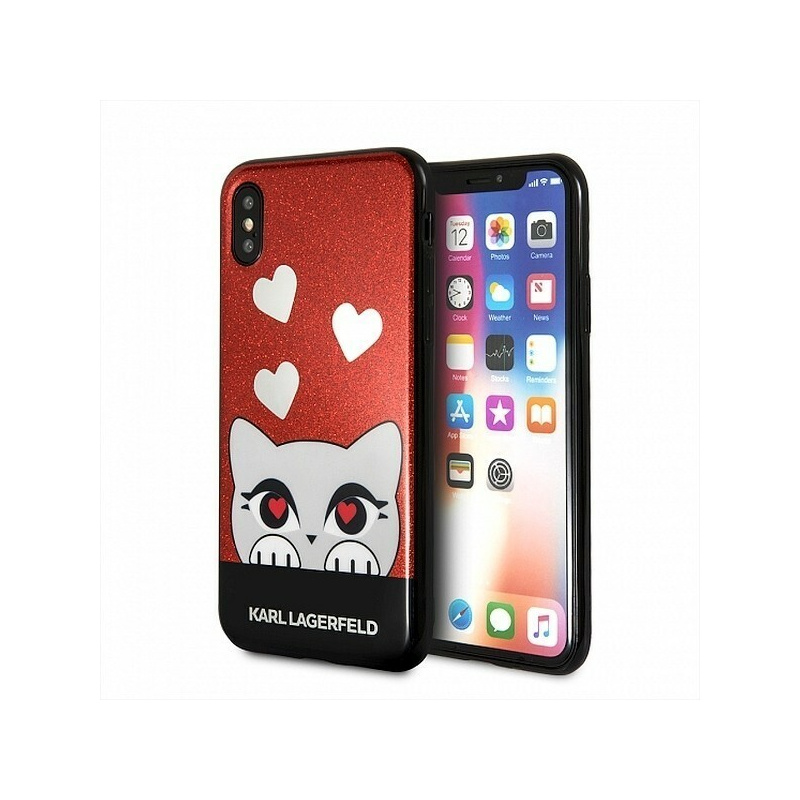 Hurtownia Karl Lagerfeld - 3700740410981 - KLD228RED - Karl Lagerfeld KLHCPXVDCRE iPhone X hard case red Valentine - B2B homescreen