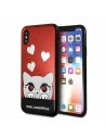 Karl Lagerfeld KLHCPXVDCRE husă dură pentru iPhone X roșie Valentine