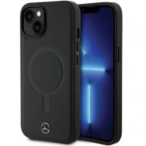 Wholesale Mercedes MEHMP14S23RCMK Apple iPhone 13 / 14 / 15 hardcase Smooth Leather MagSafe black - MRS211 - {ean13} - Hurt