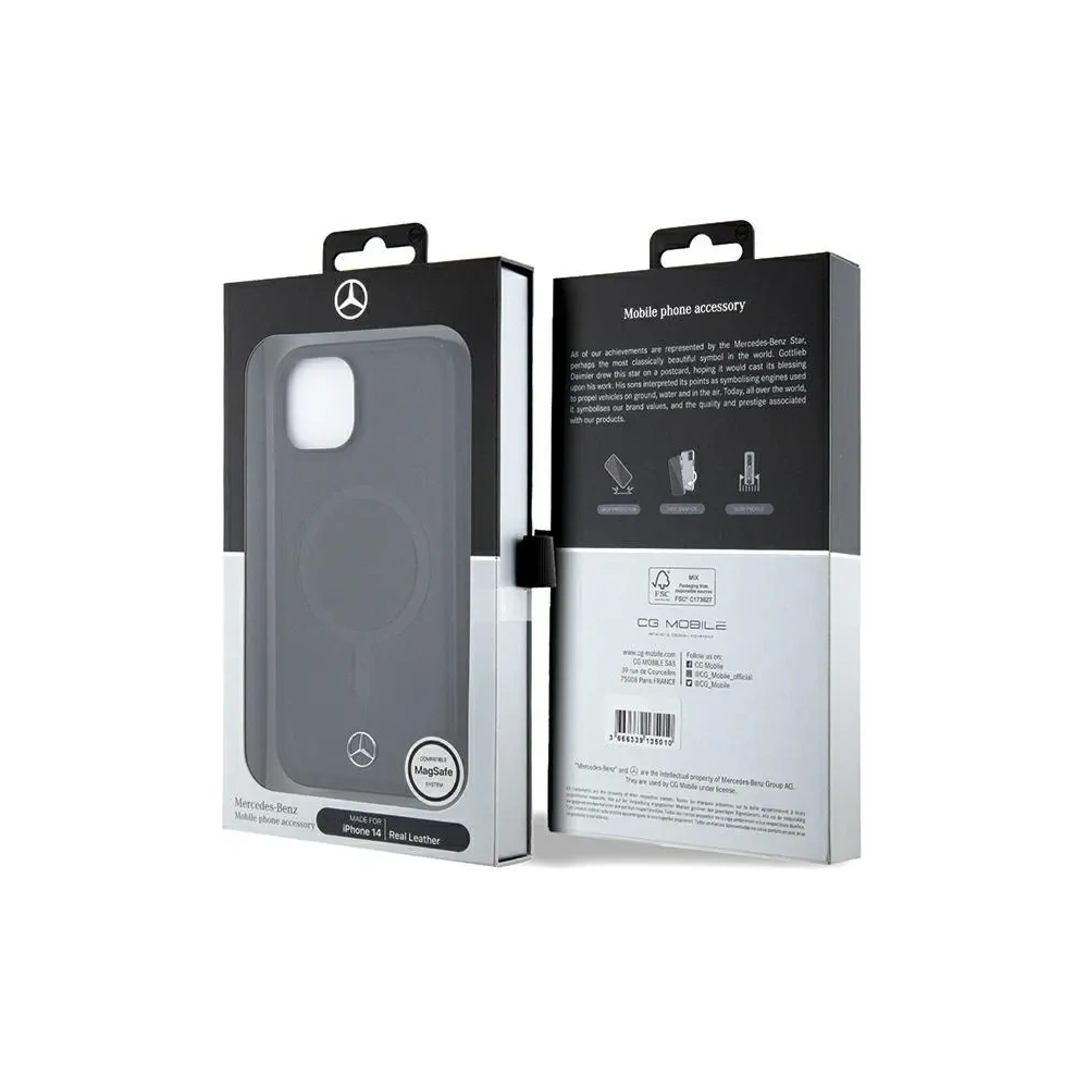 Hurtownia GSM - Mercedes MEHMP14S23RCMK Apple iPhone 13 / 14 / 15 Hardcase Smooth Leather MagSafe schwarz - MRS211 - {ean13} - Hurt