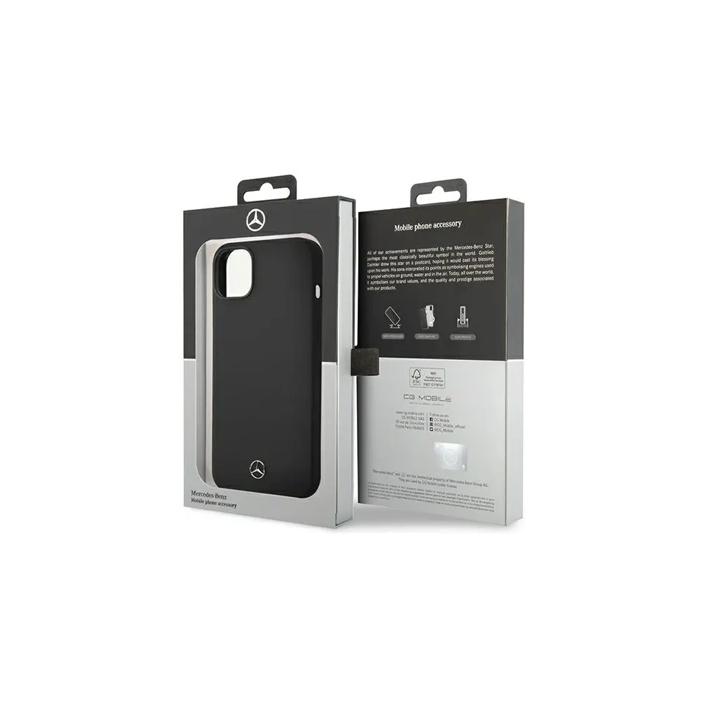 Hurtownia GSM - Mercedes MEHMP14SSILBK Apple iPhone 13 / 14 / 15 hardcase Silicone Line Magsafe negru - MRS212 - {ean13} - Hurt
