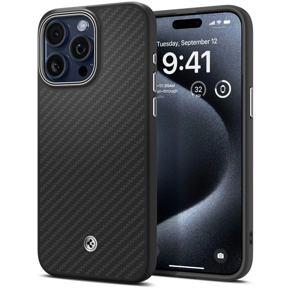 Hurtownia GSM - [OUTLET] Etui Spigen Enzo Aramid Mag MagSafe Apple iPhone 15 Pro Max Matt Fekete - OT-762 - {ean13} - Hurt