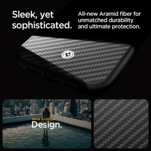 Hurtownia GSM - [OUTLET] Case Spigen Enzo Aramid Mag MagSafe Apple iPhone 15 Pro Max Matt Schwarz - OT-762 - {ean13} - Hurt
