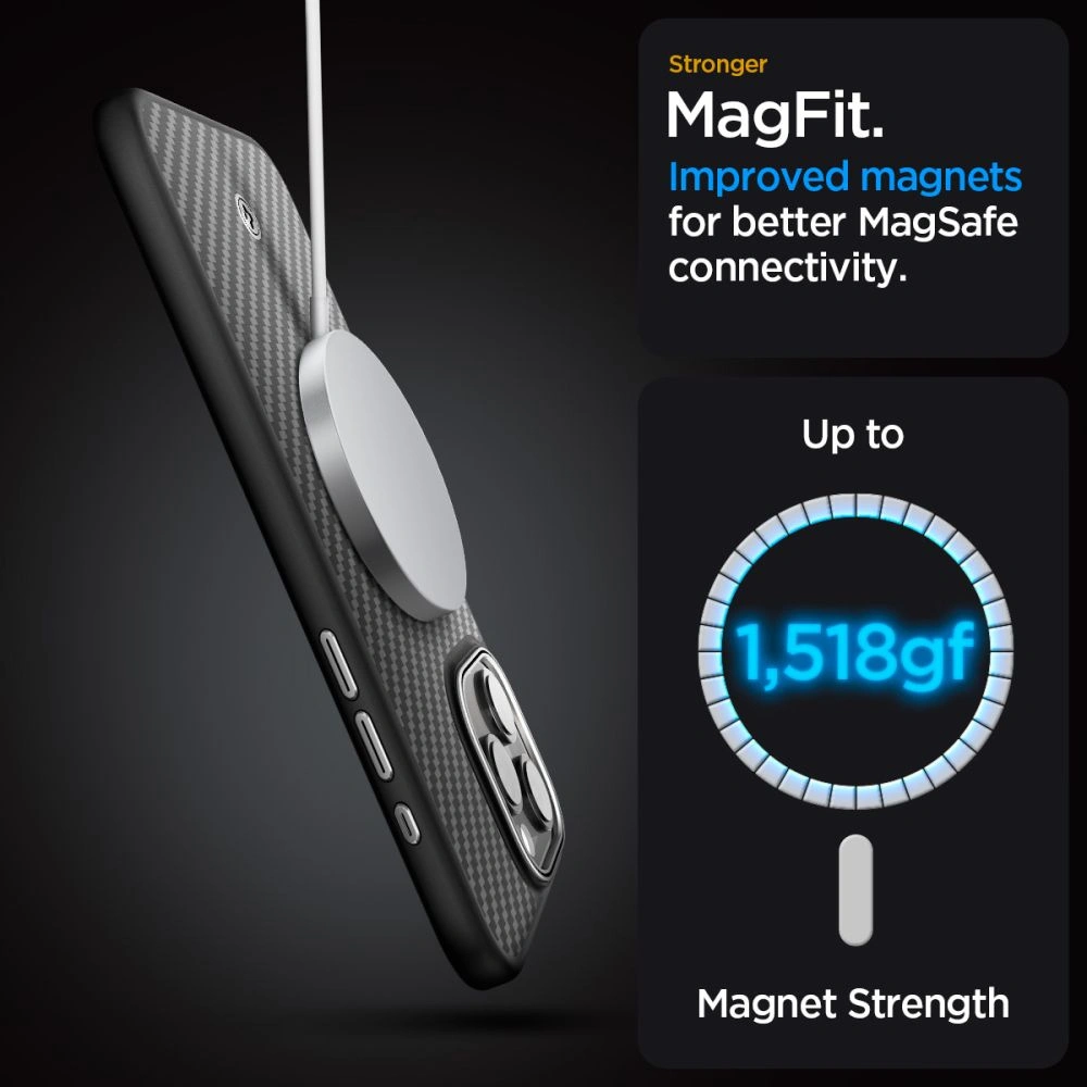 Wholesale [OUTLET] Case Spigen Enzo Aramid Mag MagSafe Apple iPhone 15 Pro Max Matte Black - OT-762 - {ean13} - Hurt