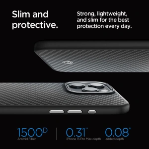 Hurtownia GSM - [OUTLET] Case Spigen Enzo Aramid Mag MagSafe Apple iPhone 15 Pro Max Matt Schwarz - OT-762 - {ean13} - Hurt