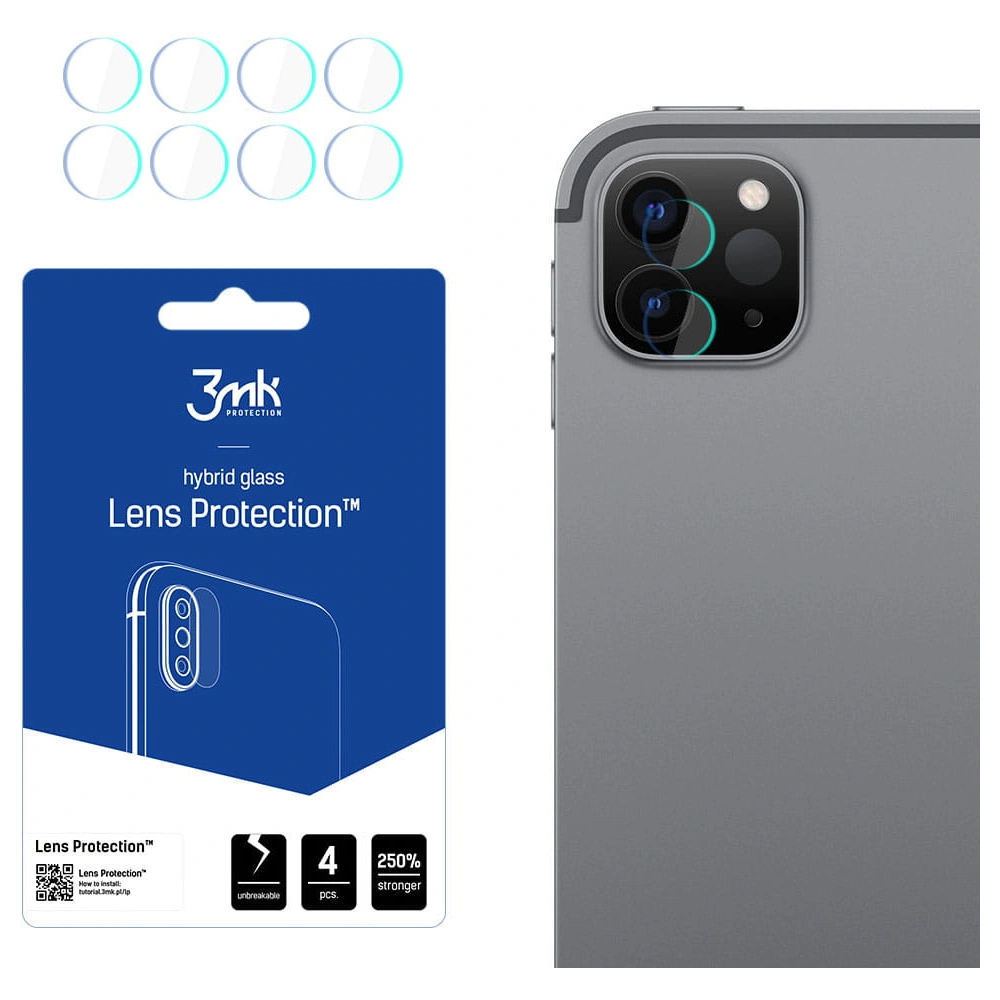 Hurtownia GSM - [OUTLET] Hybrid glass for camera lens 3MK Lens Protection Apple iPad Pro 12.9 2021 (5. generace) [4 PACK] - OT-771 - {ean13} - Hurt