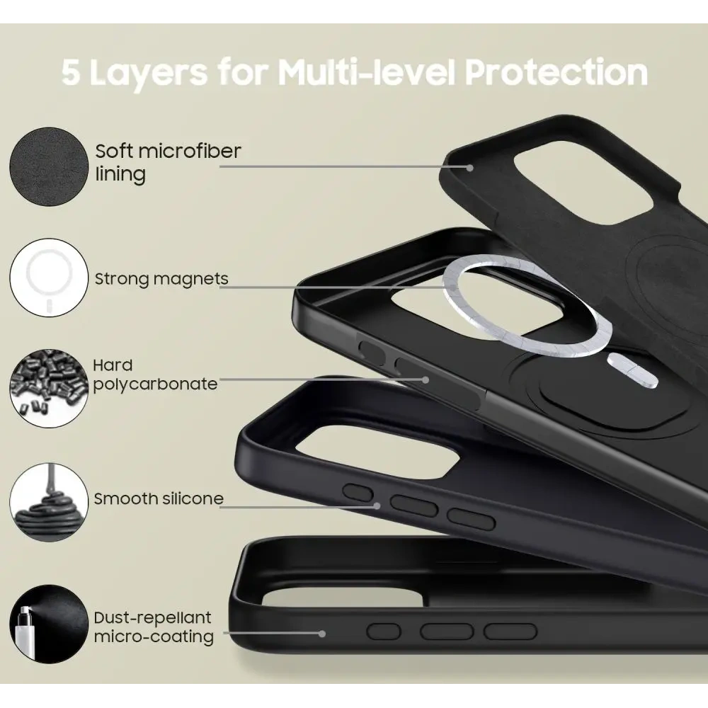Hurtownia GSM - Tech-Protect szilikon MagSafe Apple iPhone 16 Pro matt fekete - THP3433 - {ean13} - Hurt