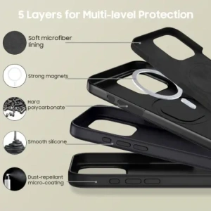 Etui Tech-Protect Silicone MagSafe Apple iPhone 16 Pro Max Matte Black