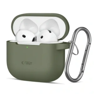 Hurtownia GSM - Etui Tech-Protect silikonový háček Apple Airpods 4 olivově zelená - THP3437 - {ean13} - Hurt
