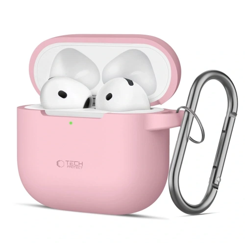 Etui Tech-Protect Silicone Hook Apple Airpods 4 Dusty Pink