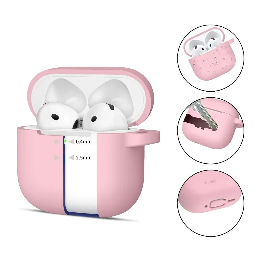 Hurtownia GSM - Etui Tech-Protect Silicone Hook Apple Airpods 4 Dusty Pink - THP3438 - {ean13} - Hurt