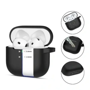 Hurtownia GSM - Etui Tech-Protect silikonový háček Apple Airpods 4 černý - THP3439 - {ean13} - Hurt